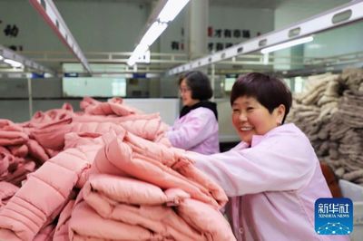 河南范縣 羽絨及制品產銷兩旺，工人干勁十足